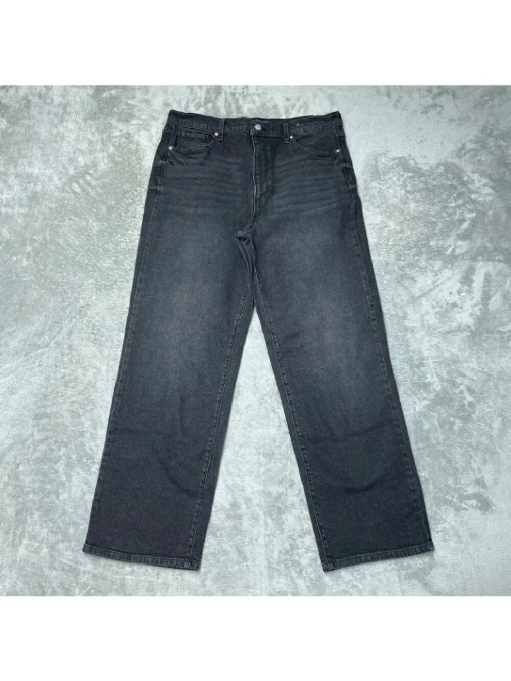 NWT Gloria Vanderbilt Women's 14 Amanda Relaxed Straight Jeans High Grey  F1213